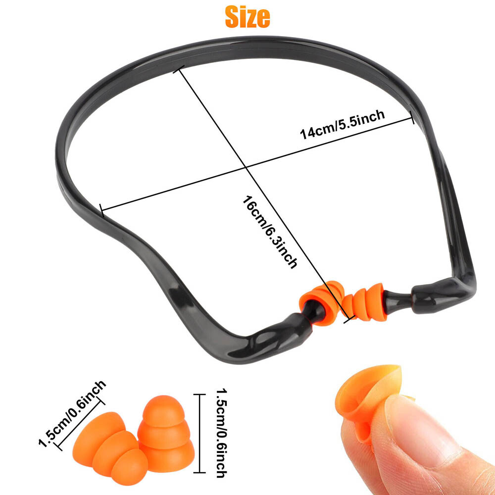 10pcs Reusable Ear Plugs U-Bands Shooting Firing Range Hearing Noise Protection