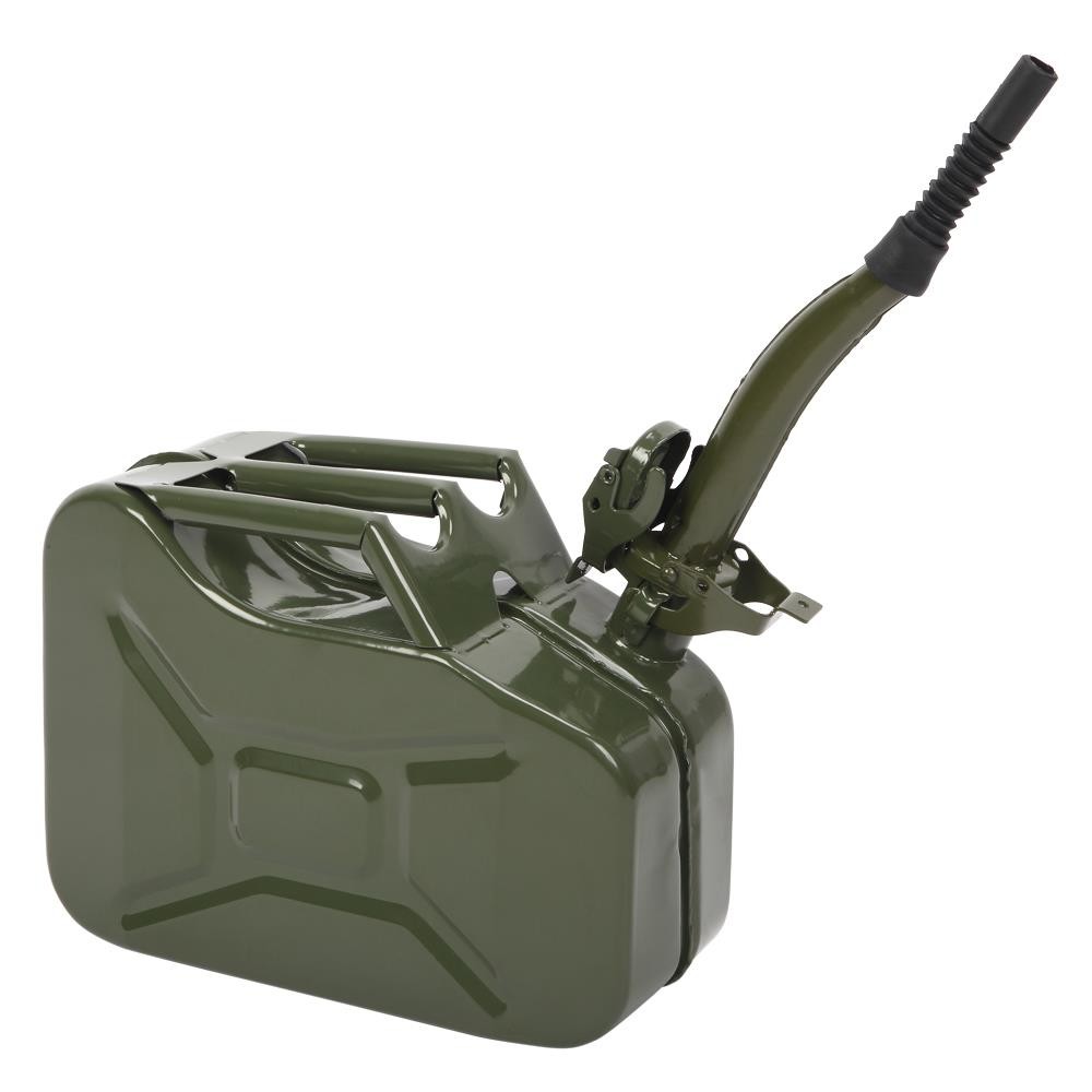 High Quality 10L Fuel Can Liter Backup Steel Tank Fuel Gas Gasoline Green New