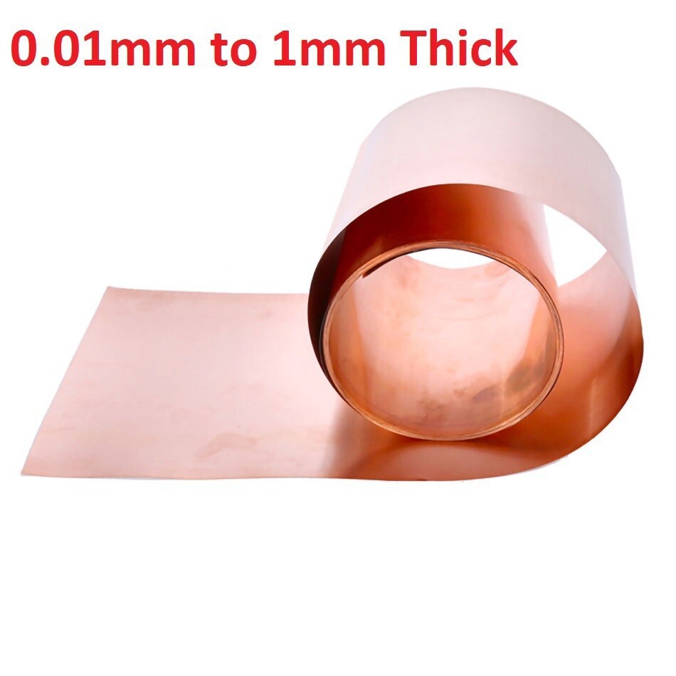 0.01mm to 1mm Thickness Pure Copper Sheet Plate Copper Foil 150 Sizes Available