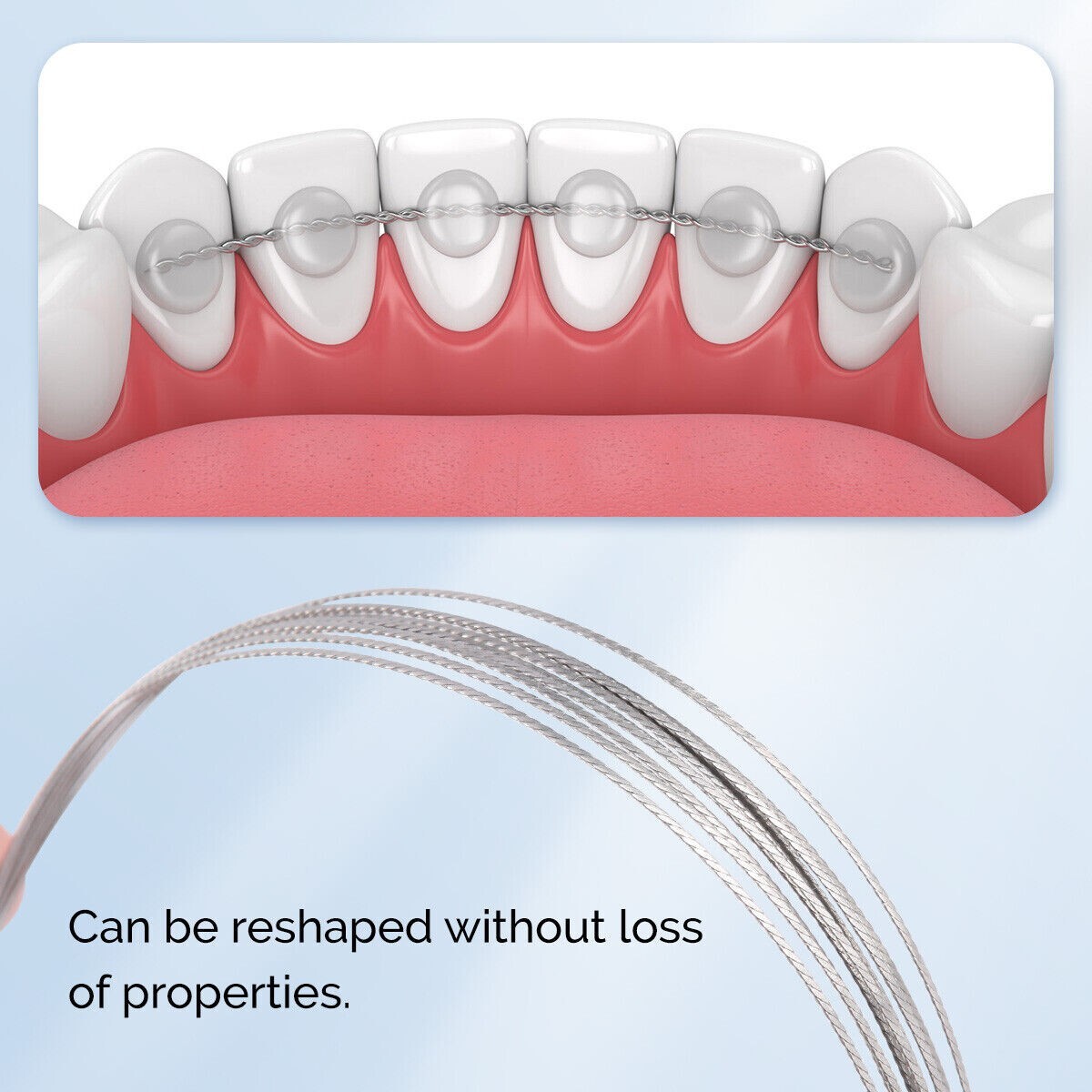 Dental Ortho Lingual Retainer Wire Flat Strand Stainless Steel 0.010*0.028