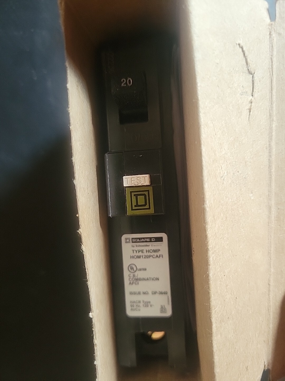 NEW Square D HOM120PCAFI 20 Amp 1 Pole 120V Combo Arc Fault Circuit Breaker 🔴🔴
