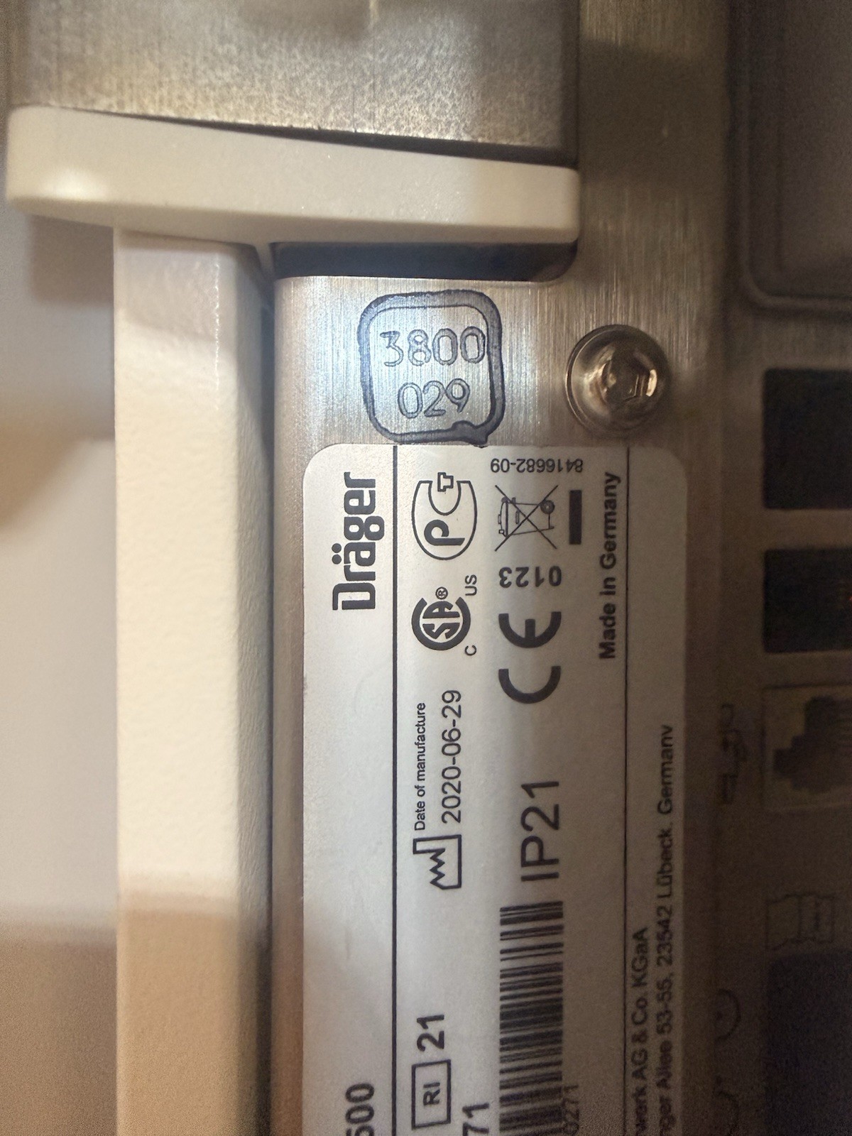 2020 Draeger Infinity V500 Adult, Pediatric & Neonate (zero Operational Hours)