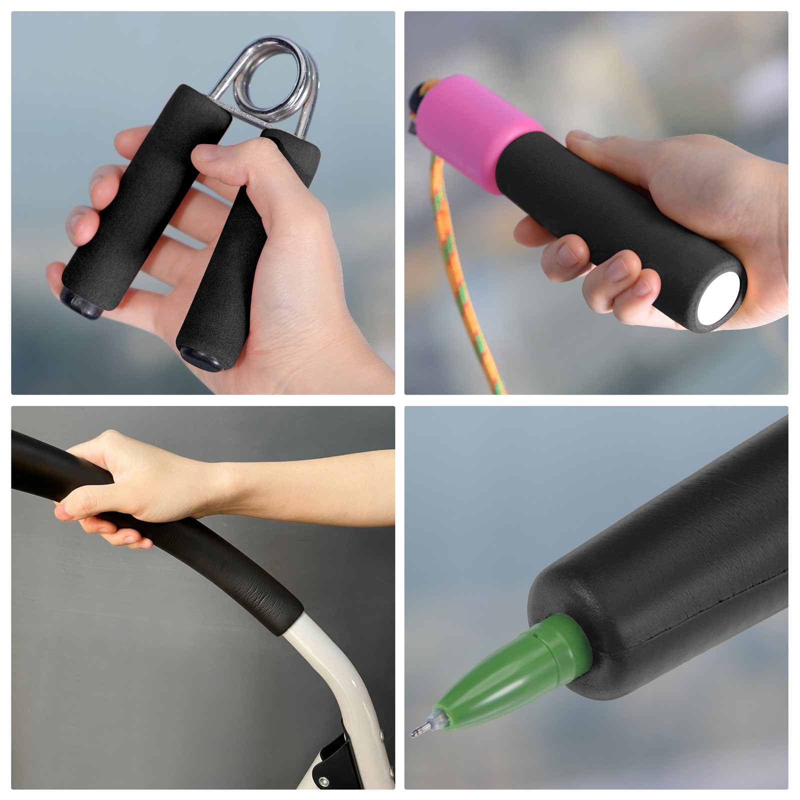 Foam Tubing for Handle Grip Support Pipe Insulation 1 Meter Black