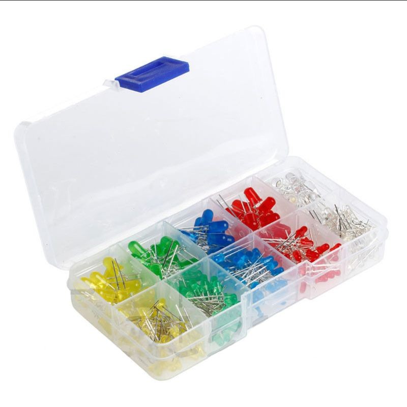 300Pcs 3mm 5mm LED Light White Yellow Red Blue Green Assortment Diodes Kit New