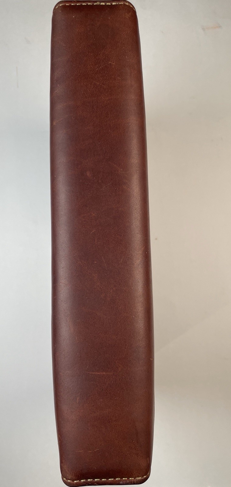VTG Franklin Quest Brown Dakota Leather 7-ring Zipper Planner w Dividers