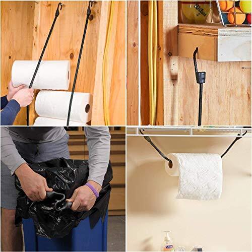 ZHOUBIN 48 Inch Black Bungee Cords with Assorted Sizes , Number of Itemss