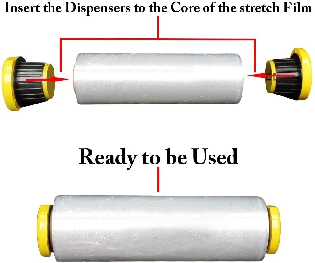 Pallet Wrap Stretch Film dispenser Hand Saver with Tension Control 1 Pair