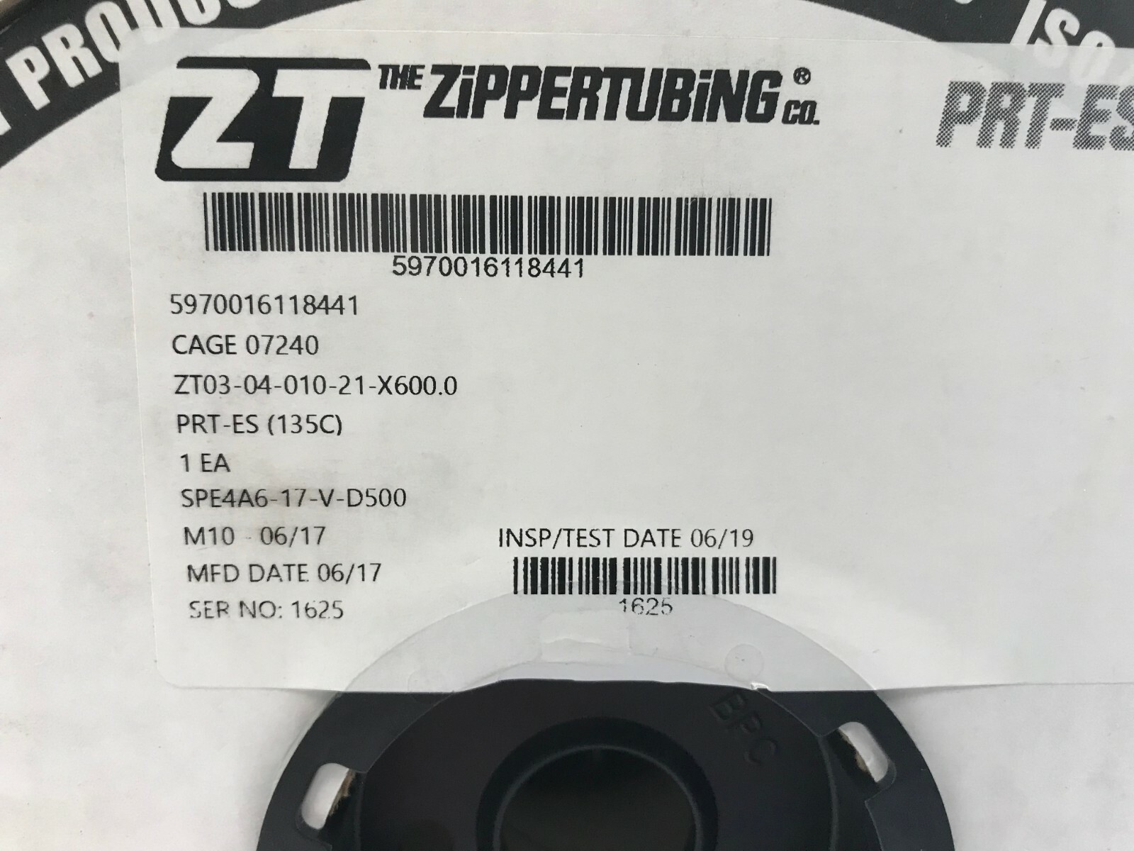 New Zippertubing ZT03-04-010-21-X600.0 Insulation Sleeving PRT-ES (135C)