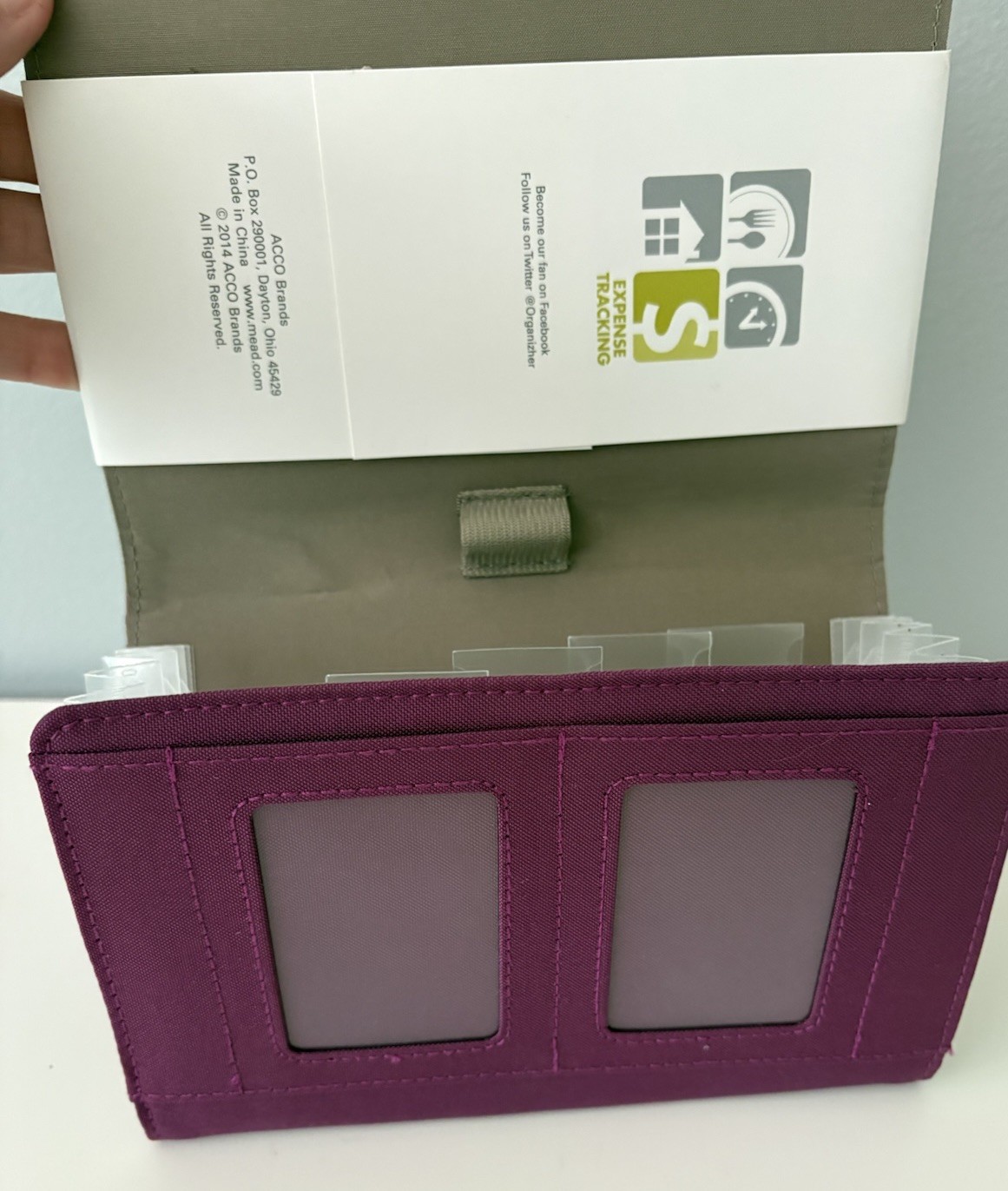 Mead OrganizHer Coupon Organizer 5 Tabbed Organizer Pen Slot ID Slot Purple New