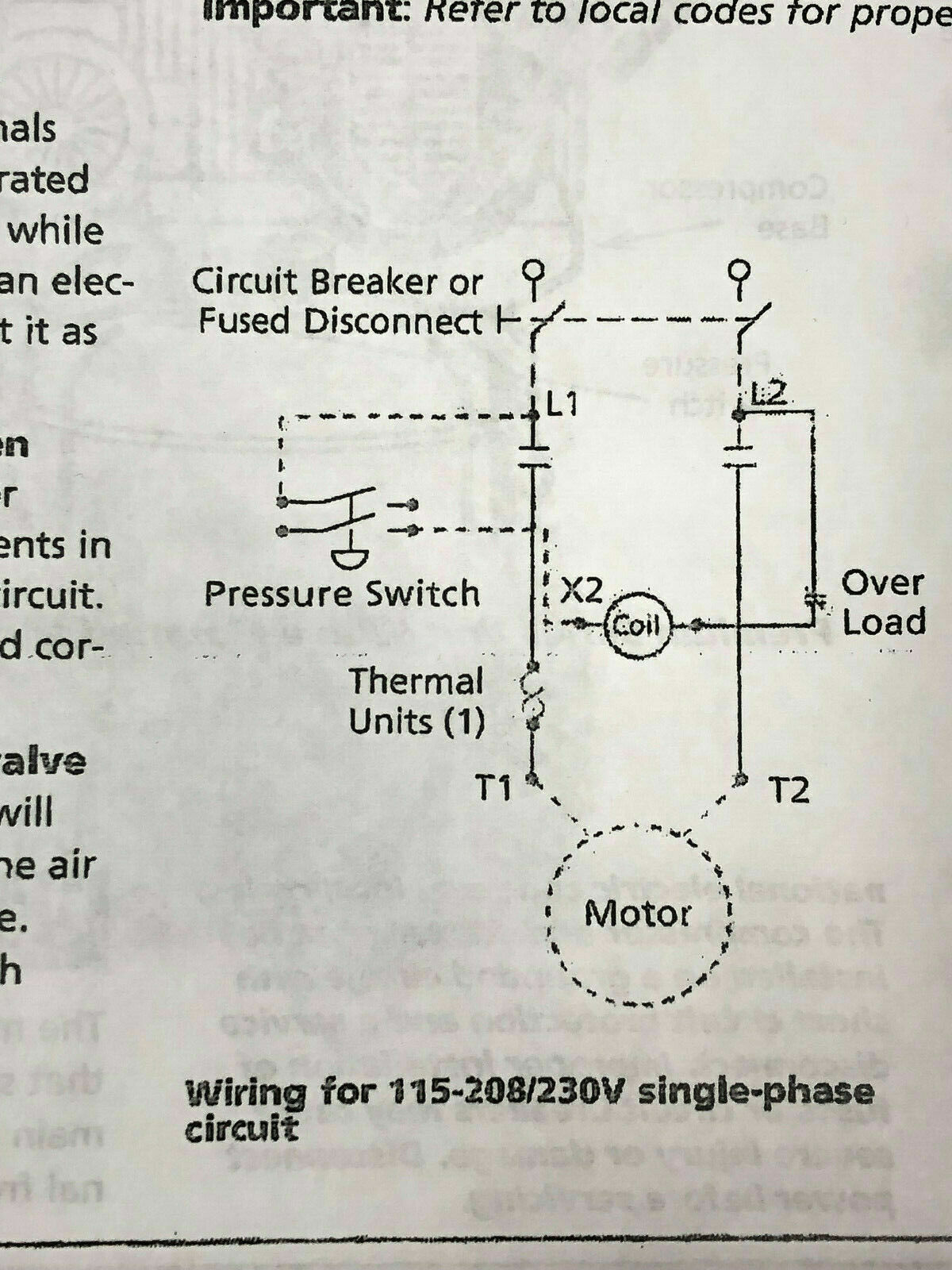 SQUARE D MAG STARTER & PRESSURE SWITCH 175 PSI 5HP SINGLE PHASE 208 / 240 VOLT