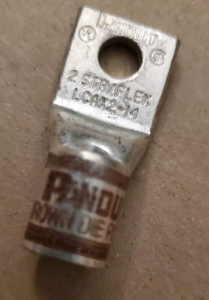Panduit LCAX2-14-E Copper Compression Lug 1 Hole Brown Die P33 10 2 Str/Flex