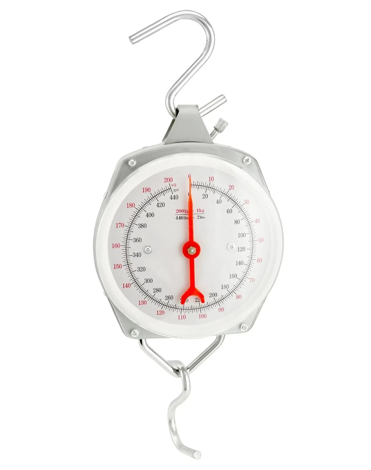 Precision Hanging Scale 440lbs 200kg Capacity Dual Unit Heavy Duty Hook Max Uses