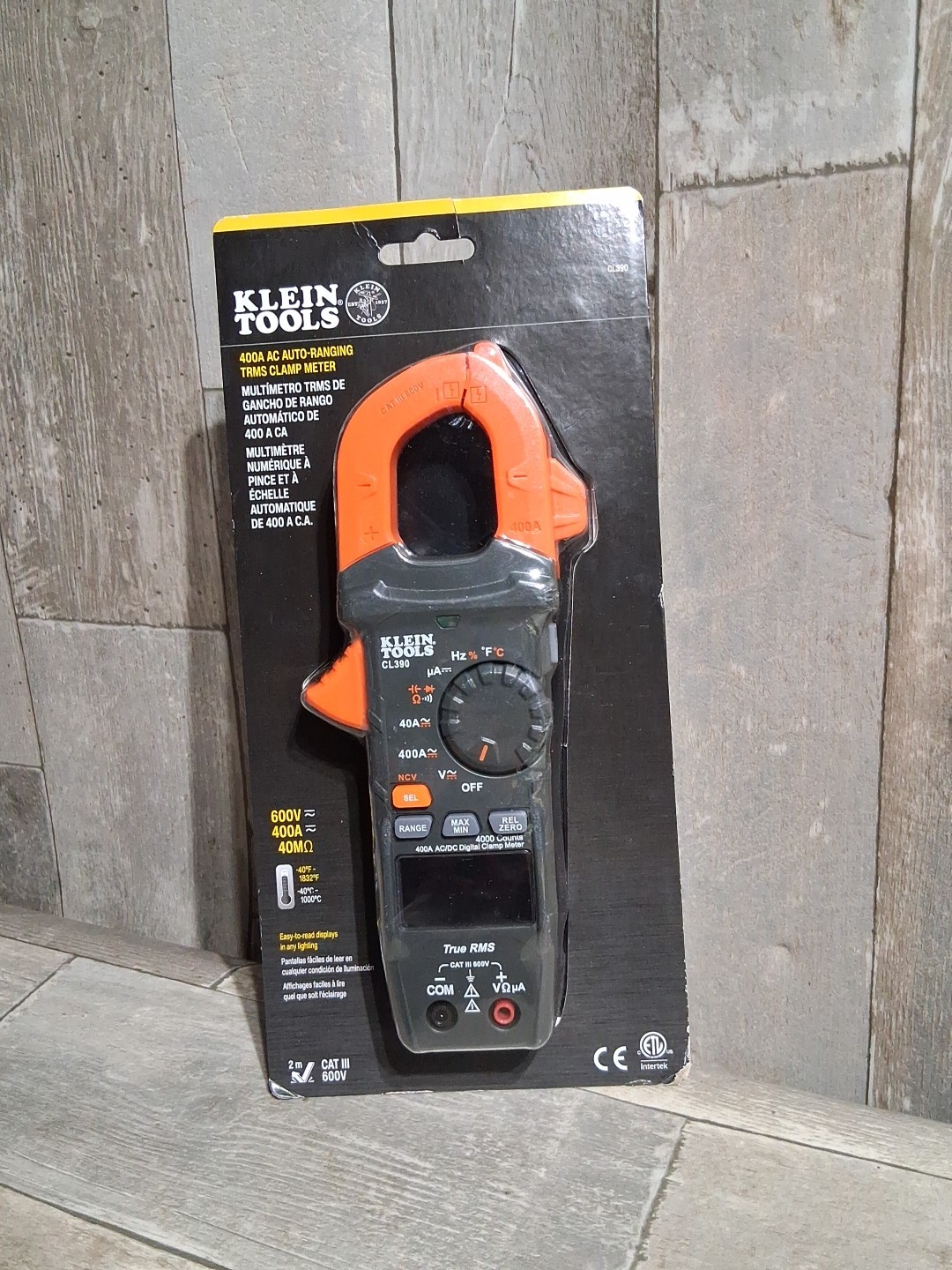 New Klein Tools CL390 Auto-Ranging Digital Clamp Meter 400A AC (CL390) W/ Case