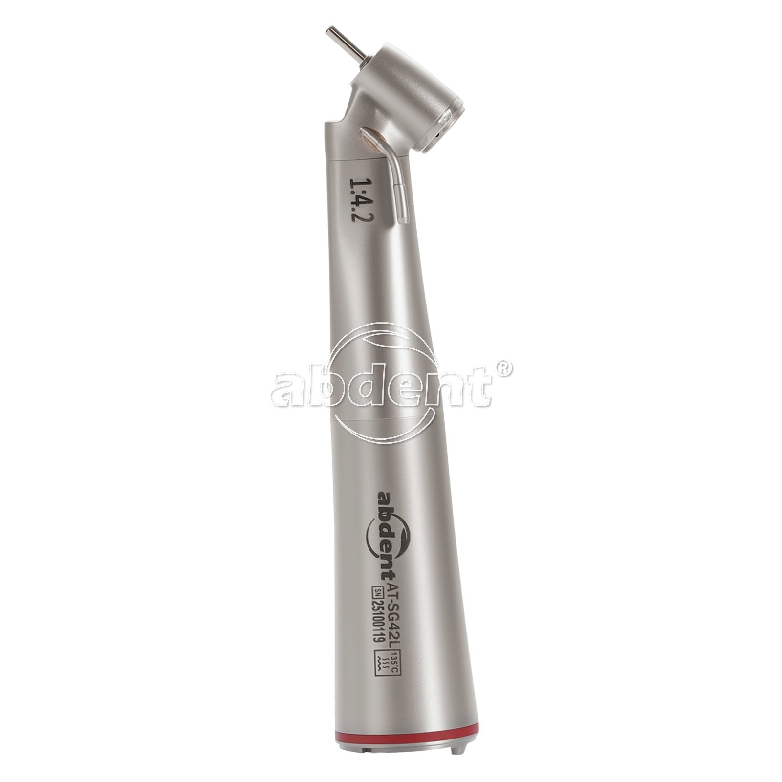 AbDent 1:4.2 45° LED Fiber Optic Contra Angle Handpiece External Water Spray