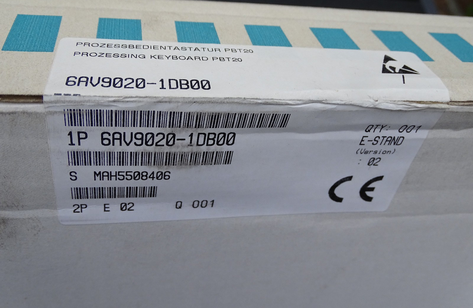 Siemens Process Control Keyboard PBT20 | 6AV9 020-1DB00 | E:02 | 6AV9020-1DB00
