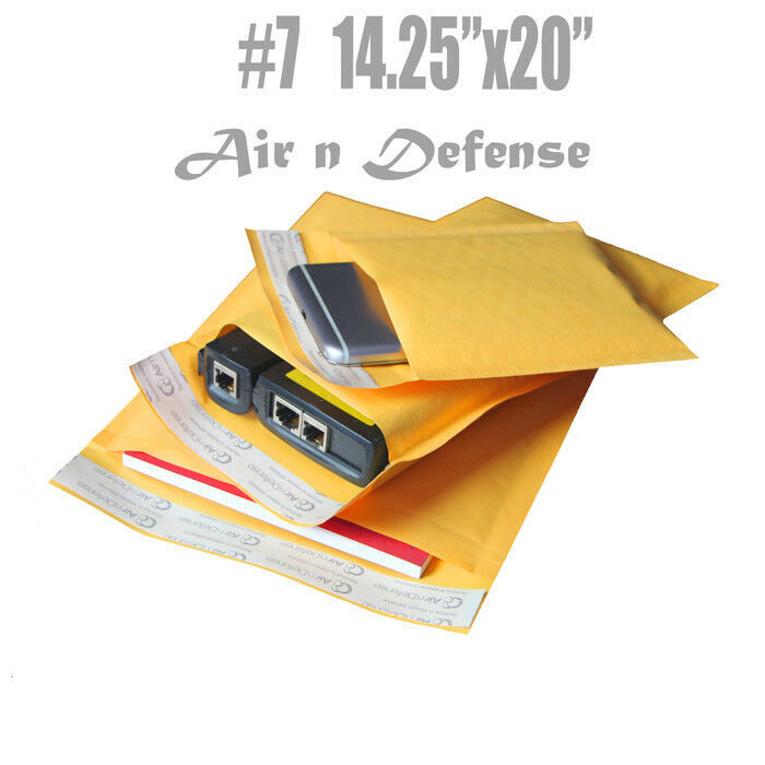 100 #7 14.25×20 Kraft Bubble Padded Envelopes Mailers Shipping Bags AirnDefense