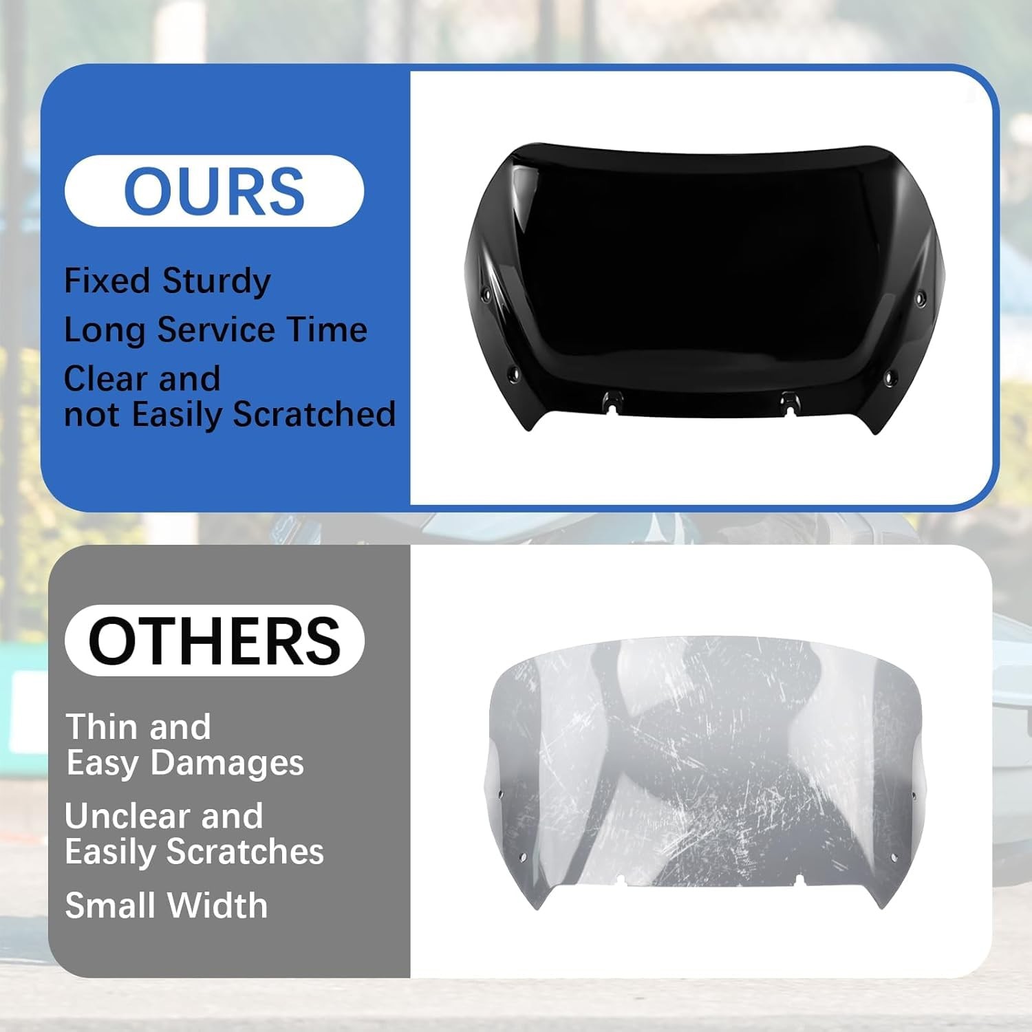 14in Wave Windshield for Harley Street Glide 2023-2024 Clear