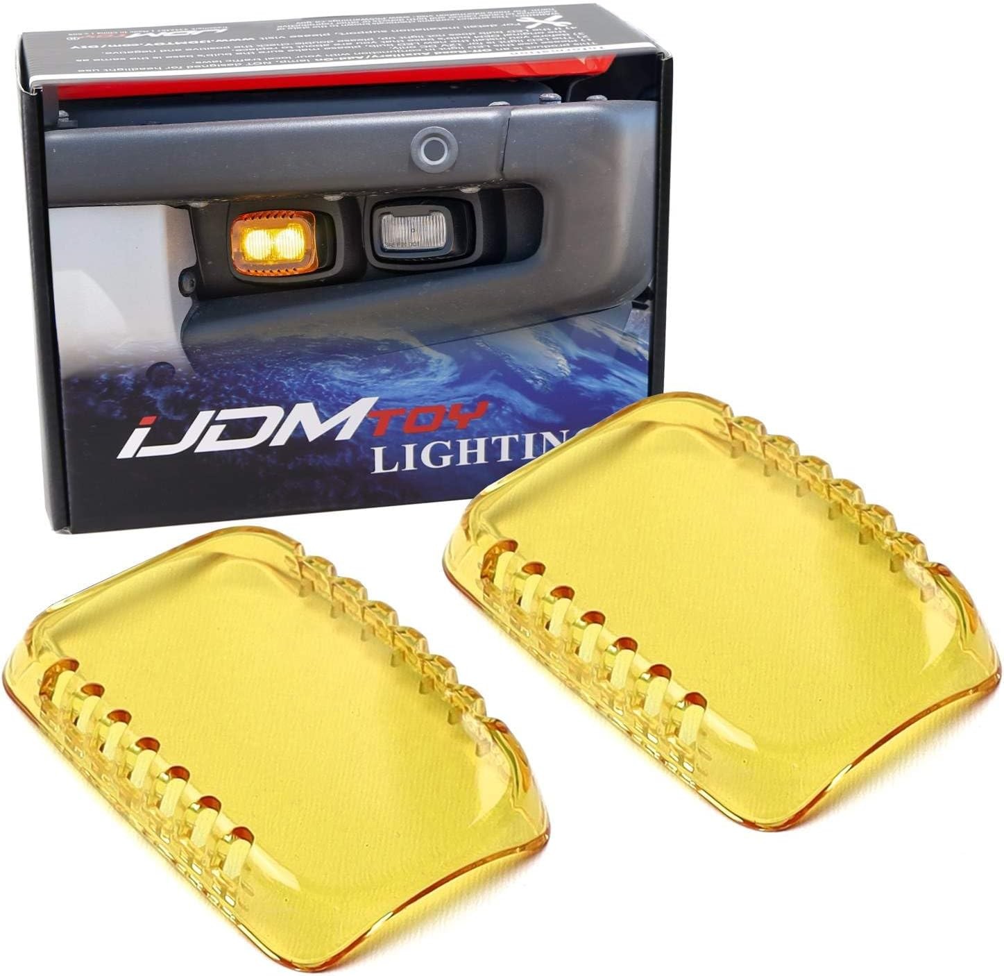 2pc 2500K Selective Yellow Colored LED Pod Fog Light Shield Cover Lenses – F150