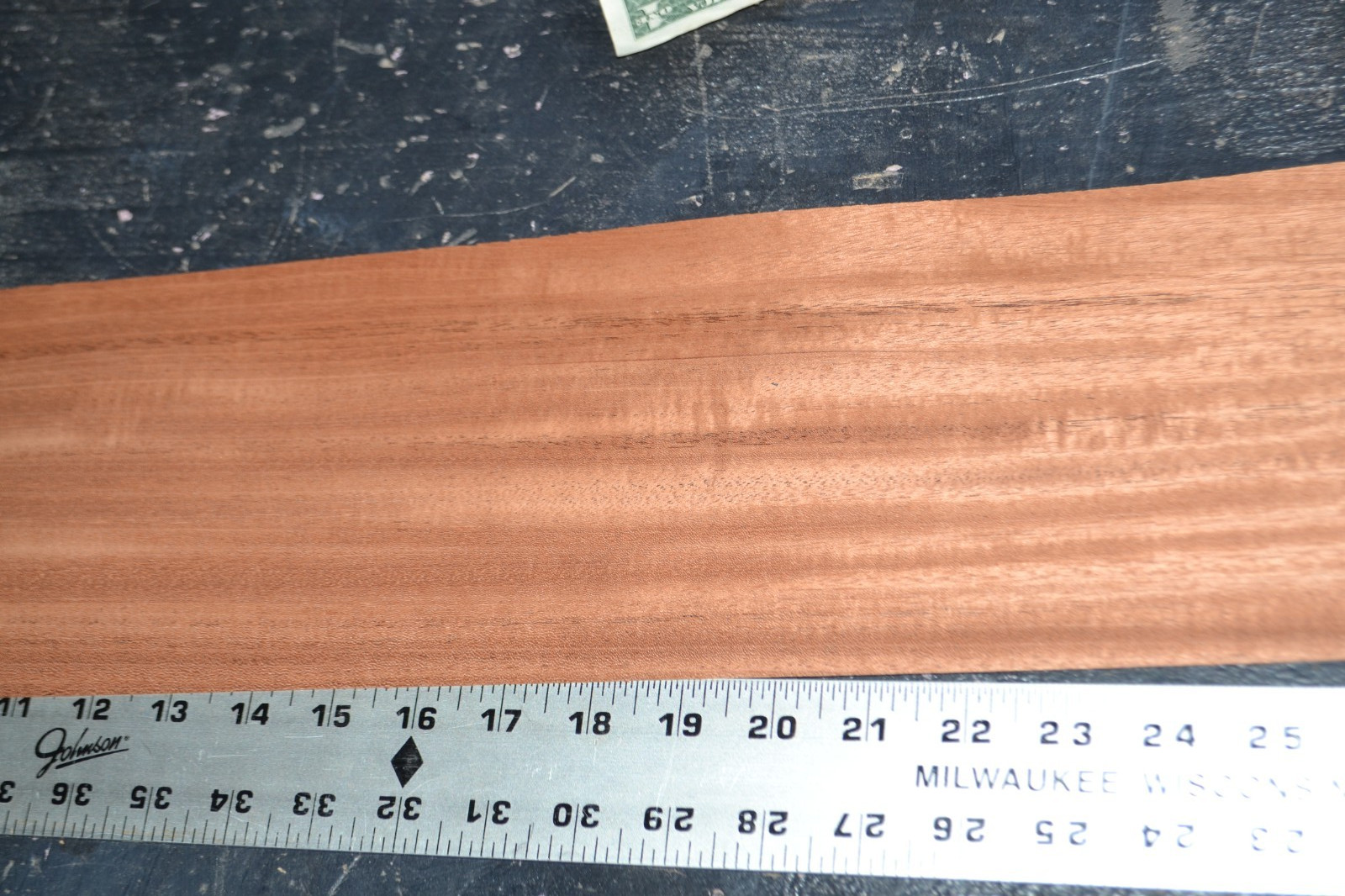 Cuban Mahogany Raw Wood Veneer Sheet 5.5 x 99 inches 1/42nd IFP35137-79