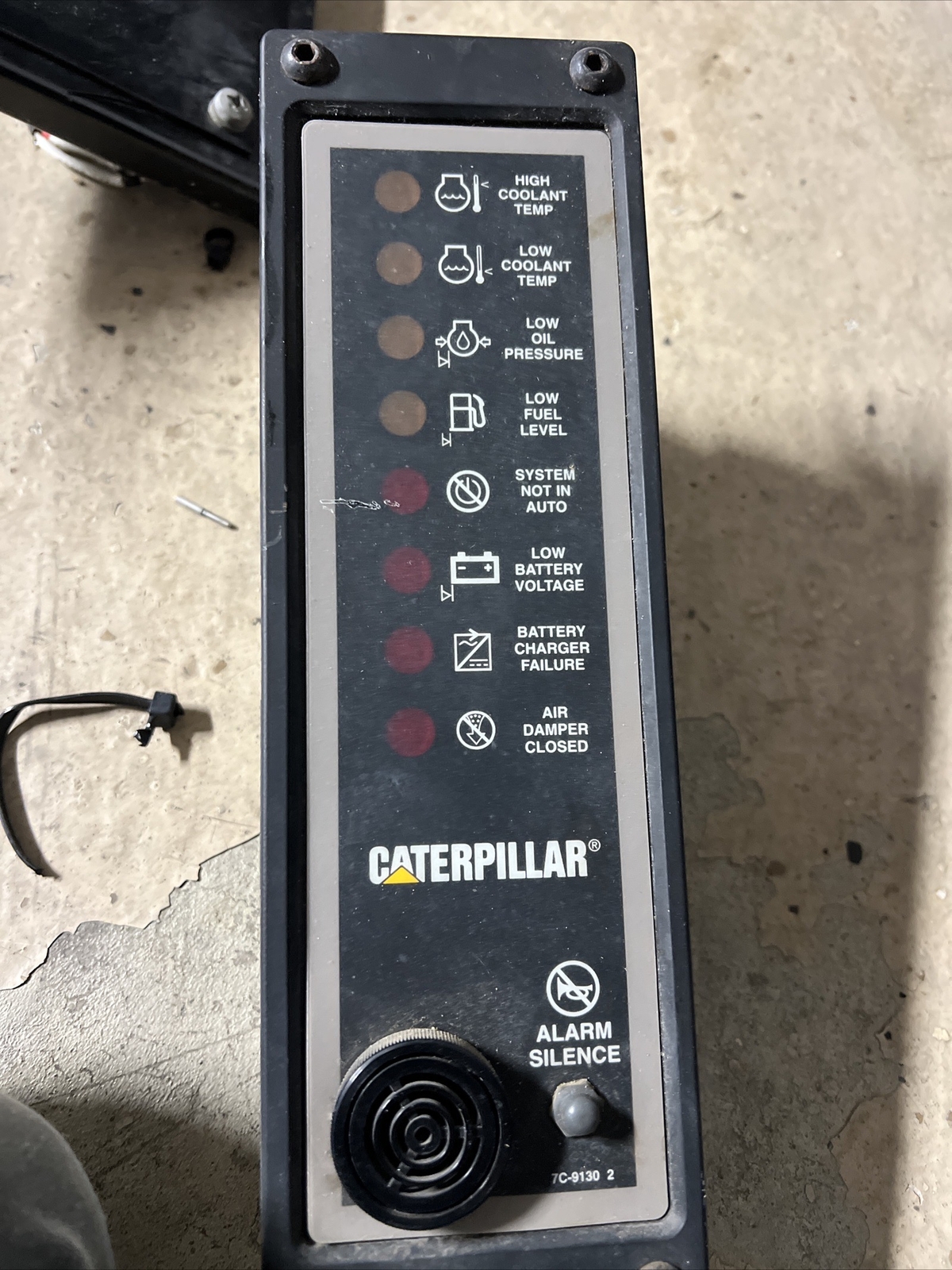 Used Caterpillar 130-3349 Remote Annunciator EMCP Control Panel ALM Module
