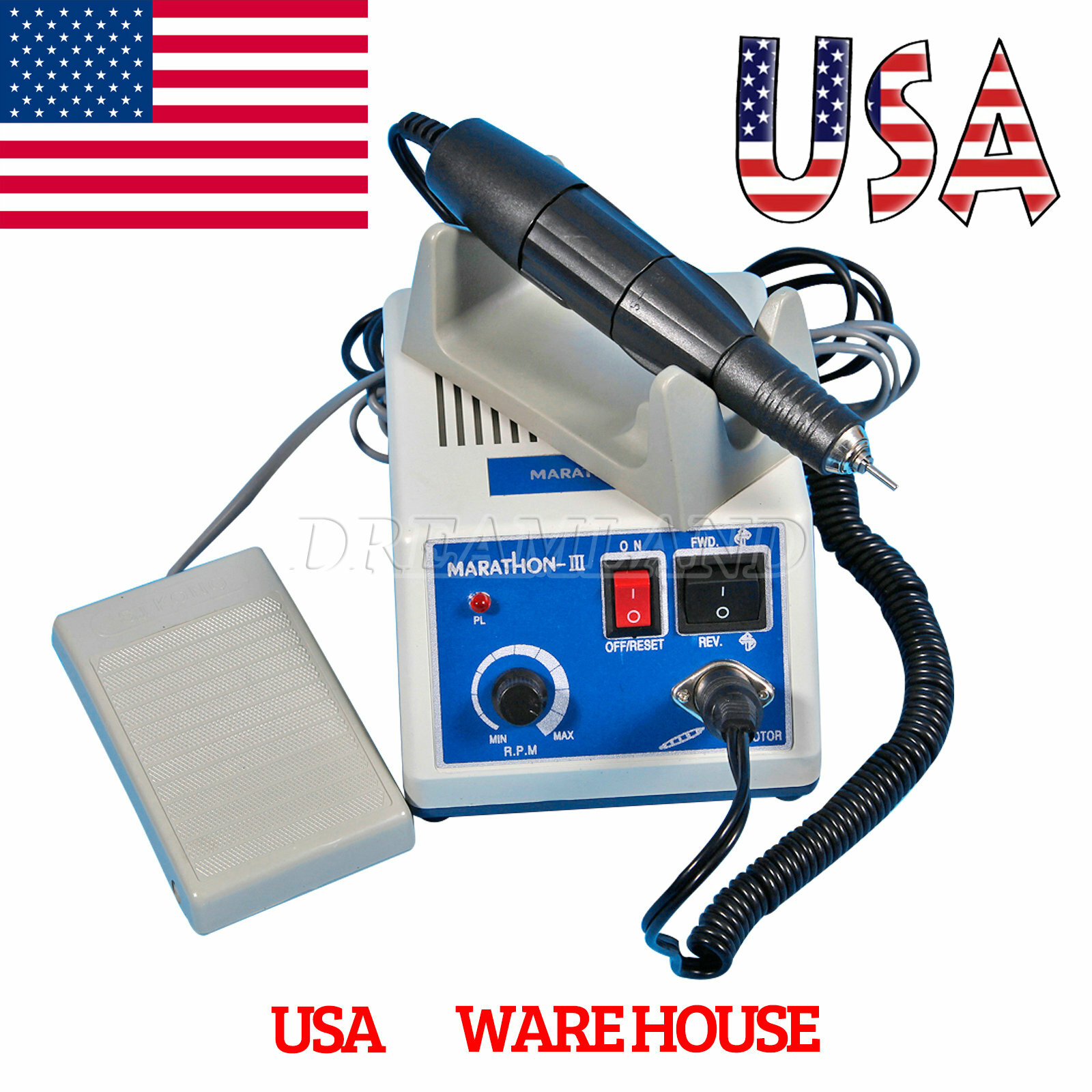 Dental Lab Micro Motor N3 with 35000RPM Handpiece Electric Polishing Machine US