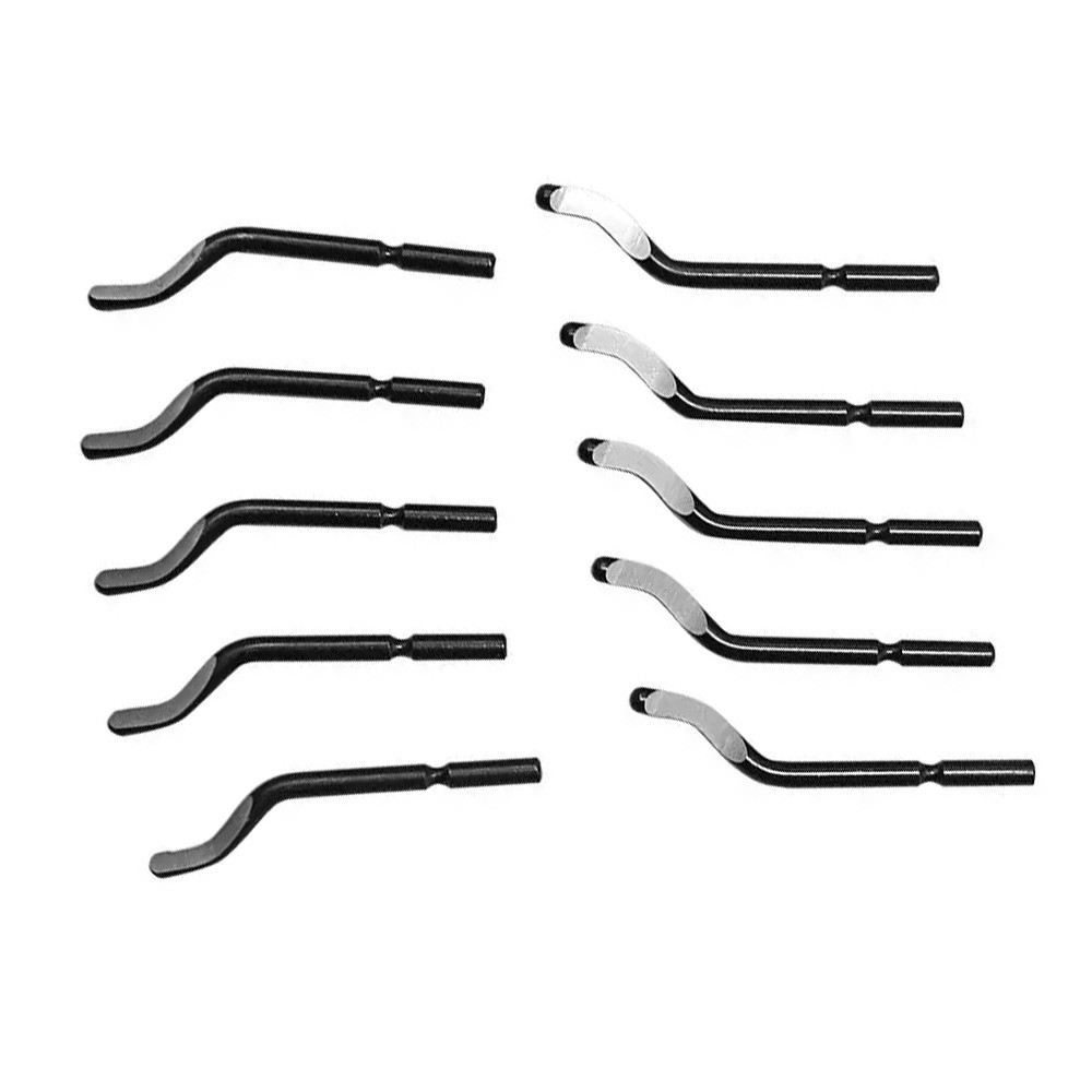 Deburring Tool Set Plastic Handle Deburrer + 10 Deburring Blades