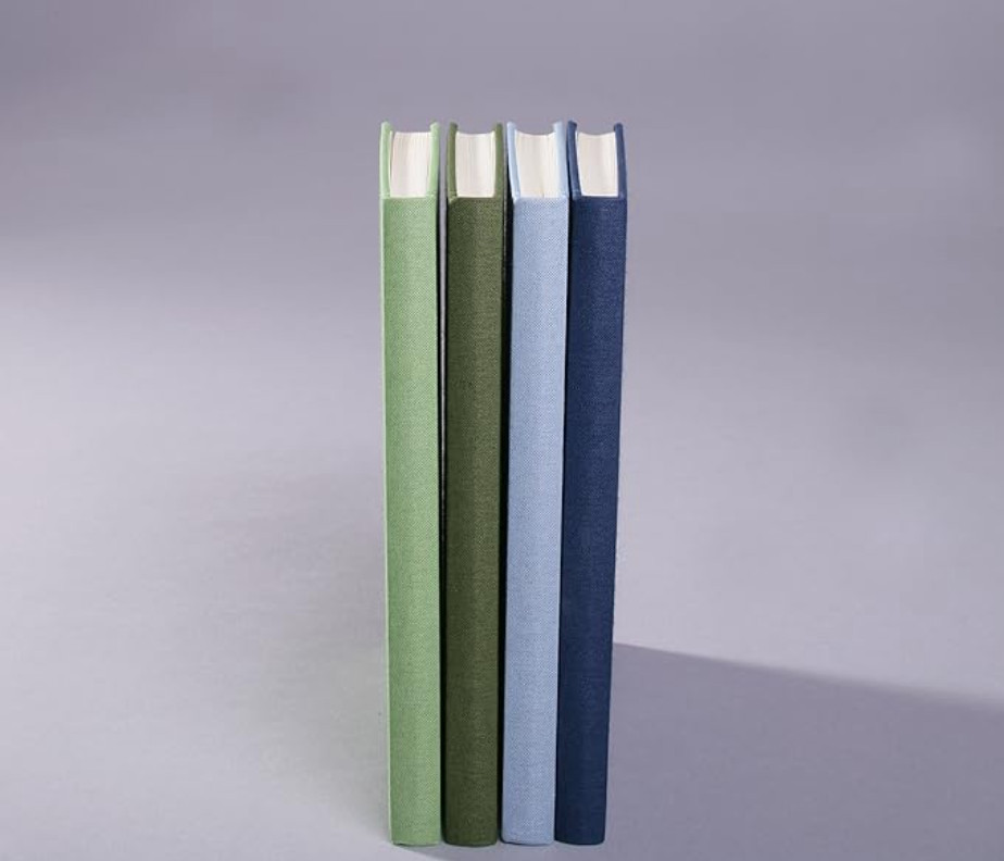 Semikolon A4 Classic Linen Cover Notebook 8.5 X 12 Inches, 144 Lined Pages Lime