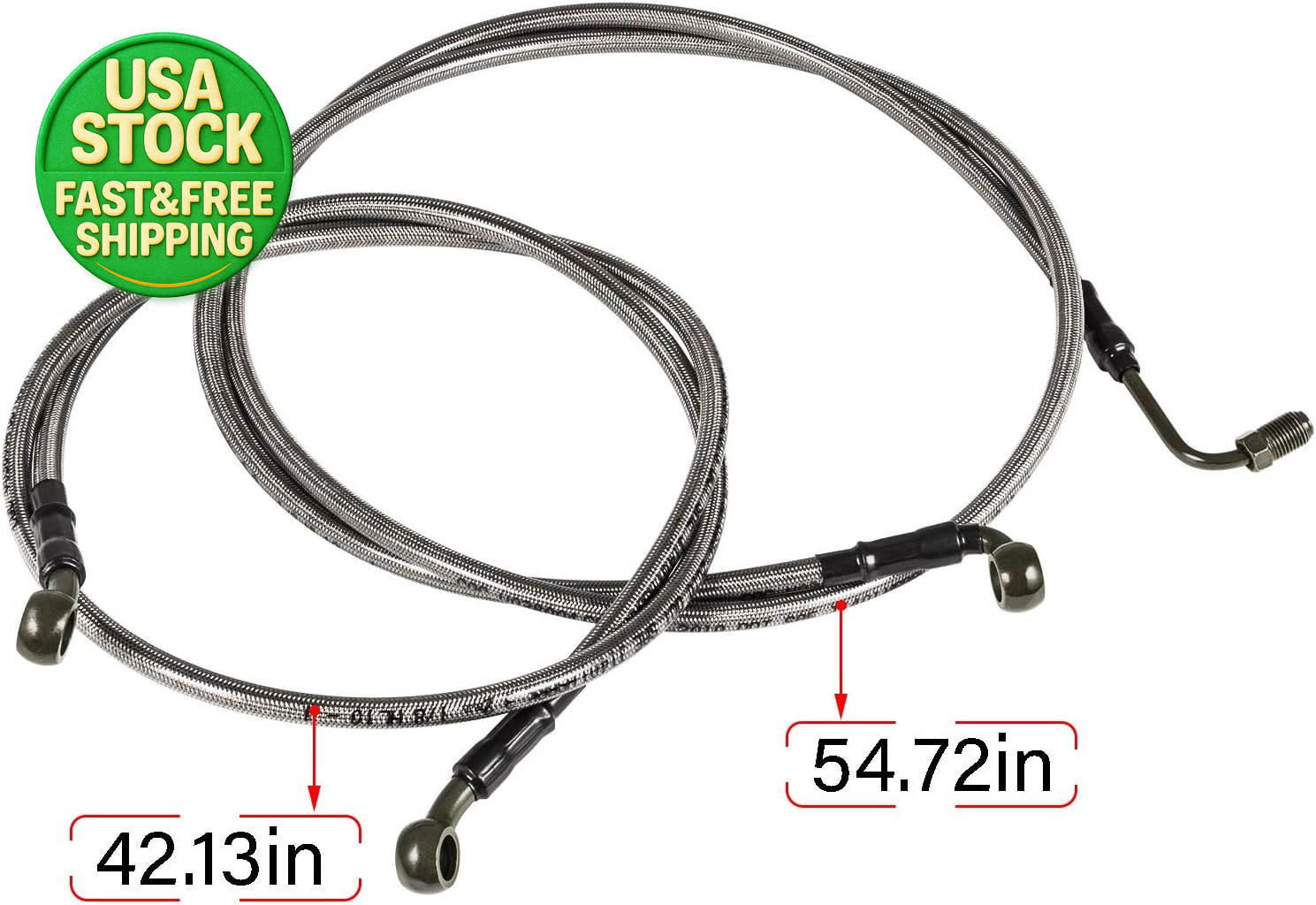Extended Front Rear Brake Lines Kit for Polaris RZR 800 900 570 XP 4 900