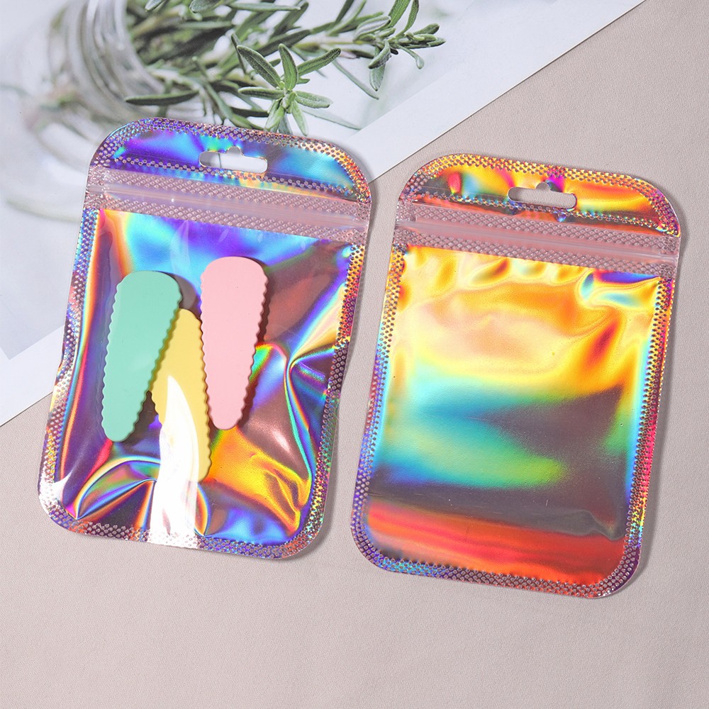 50pcs Laser Printed Bags Transparent Self-Sealing Bag Jewelry Beads Storage bags