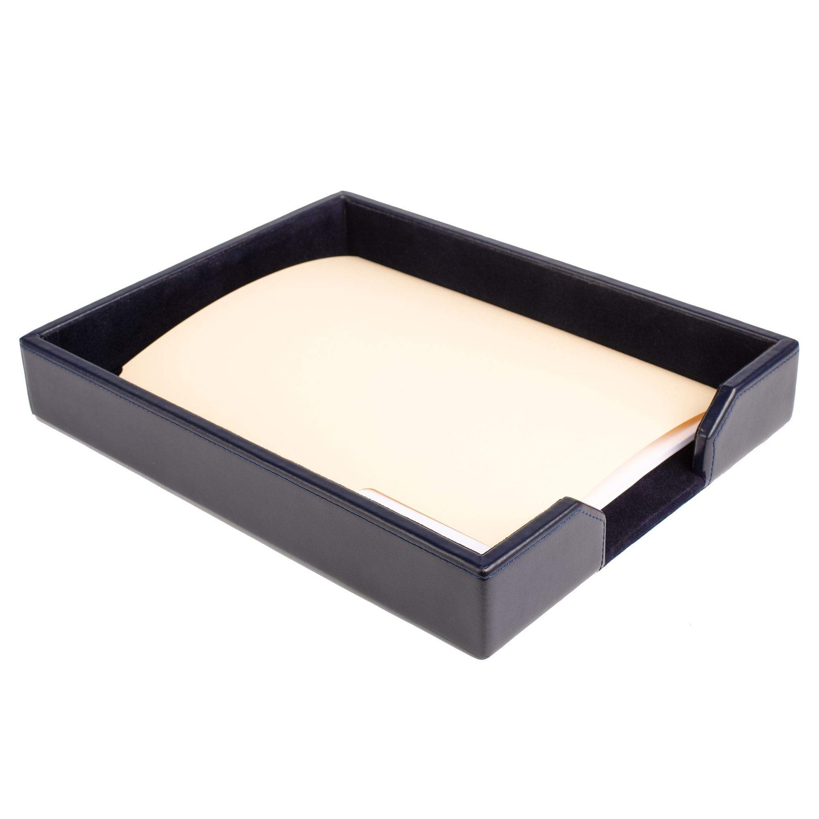Dacasso Bonded Leather Desktop Letter Tray – Luxury Letter Holder Paper