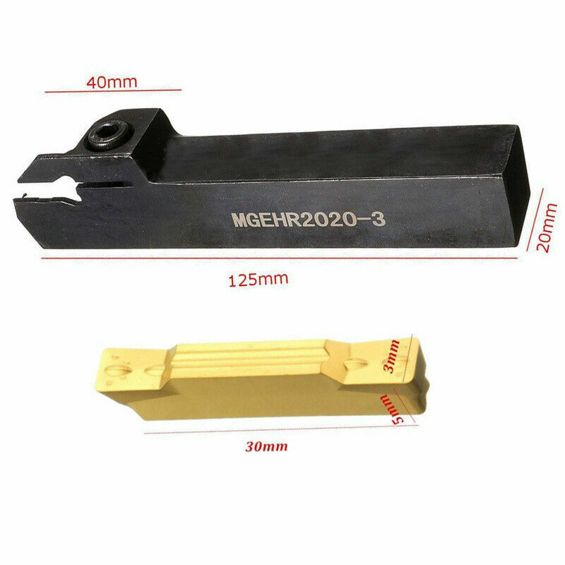 20mm MGEHR 3mm Lathe Parting Cutter Holder + MGMN300-M Grooving Carbide Inserts