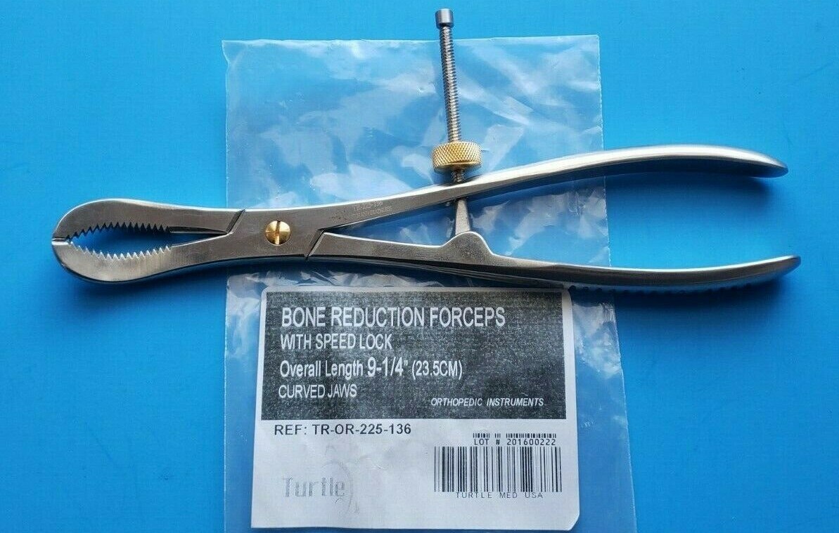 Turtle-Med Surgical Orthopedic Bone Reduction Forceps 9 -1/4″ with Speed Lock