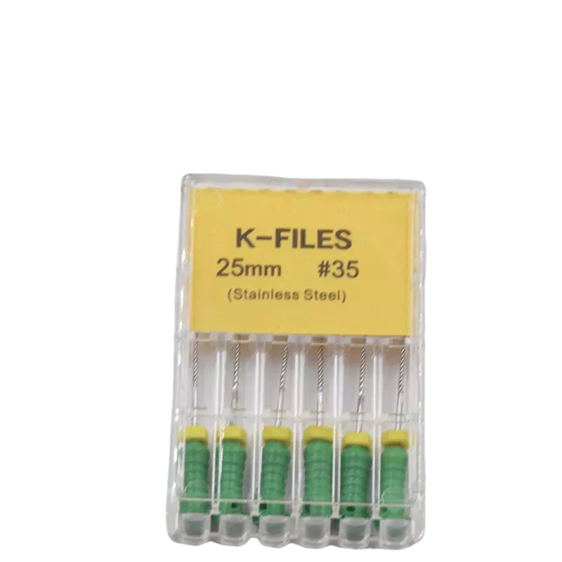 Limas endodónticas dentales de acero inoxidable K-File Uso manual 25/21mm/31mm