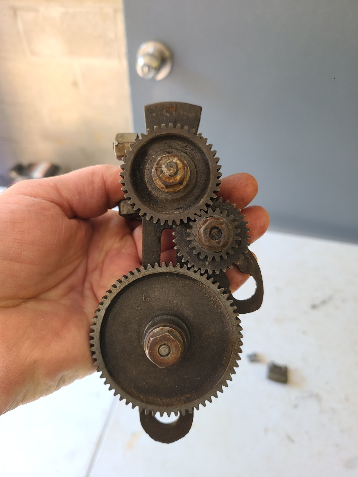Atlas 618 6″ Lathe Lead Screw & Feed Gear Assembly L9-35x ??? See Details