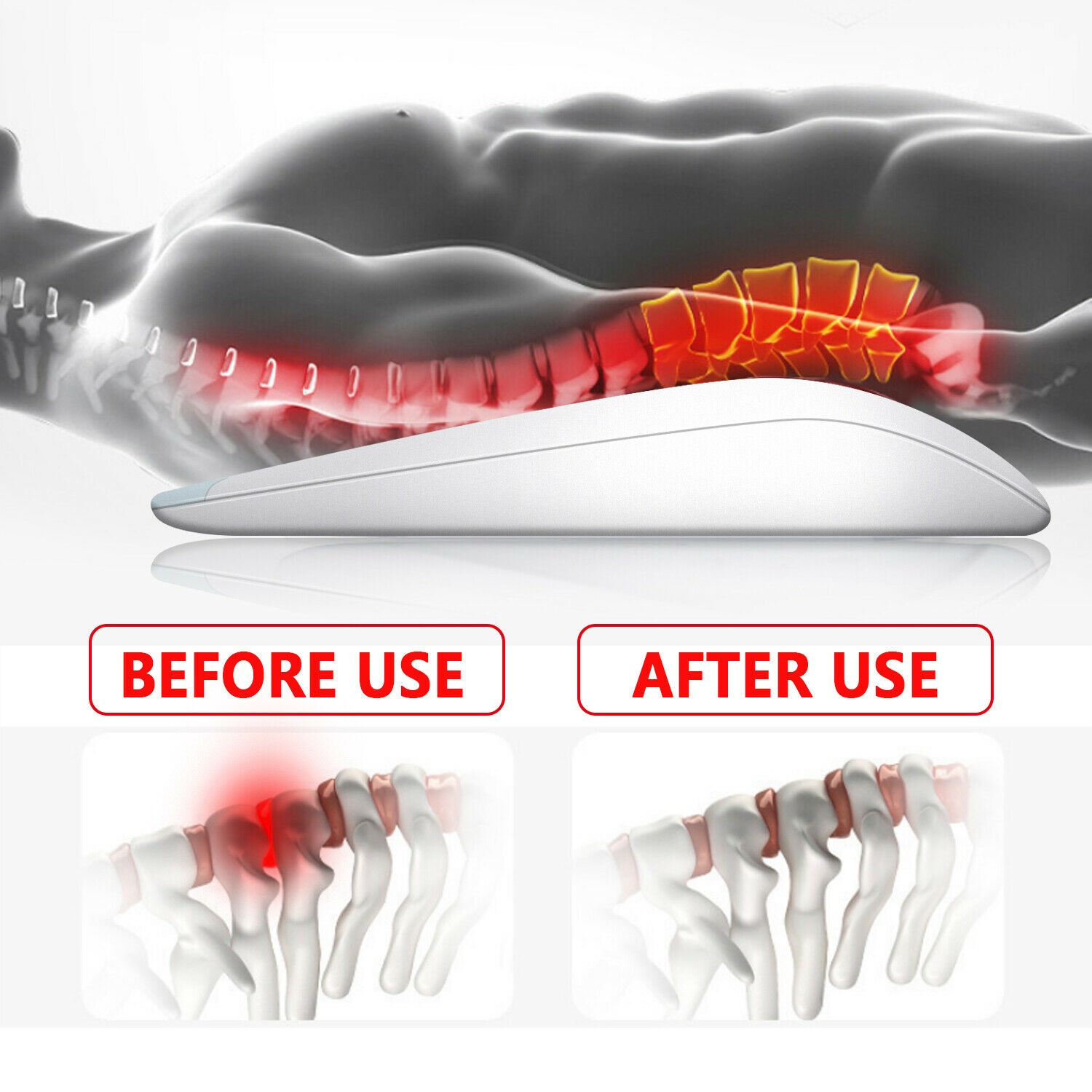 Back Massager with Heat TENS EMS Unit Muscle Stimulator for Low Back Pain Relief