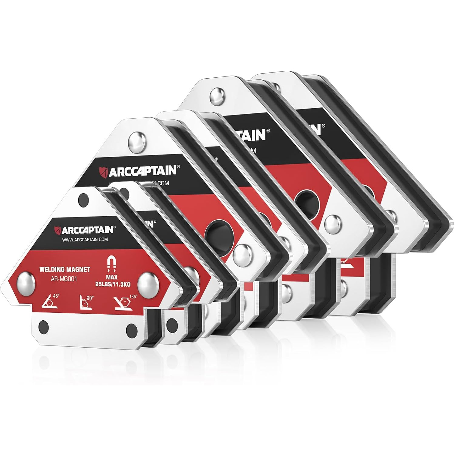 ARCCAPTAIN Welding Magnets 25LB 55LB 75LB Welding Magnet Set Magnetic Welding