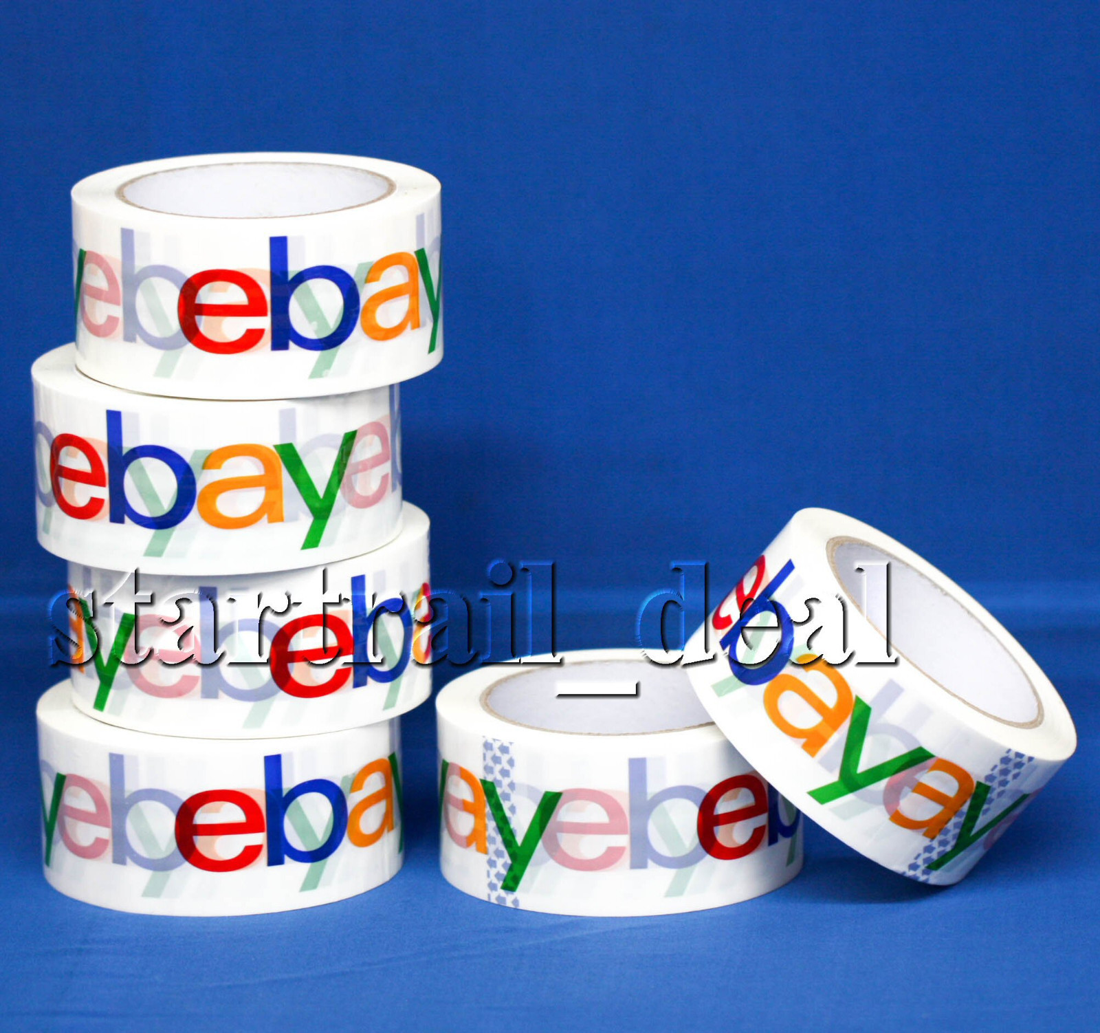 2″ eBay Branded BOPP Packaging Shipping Carton Sealing Tapes 75 Yards 1 3 Rolls