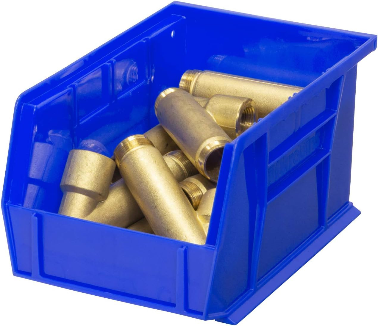 Space-Saving Stackable Plastic Storage Bins – 12-Pack, Blue, 9″x6″x5