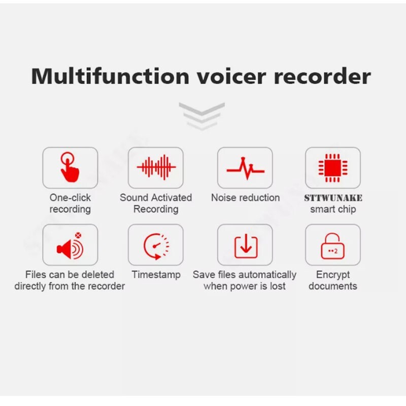 Q1 Mini sound necklace voice activated recorder hidden listening Audio recording
