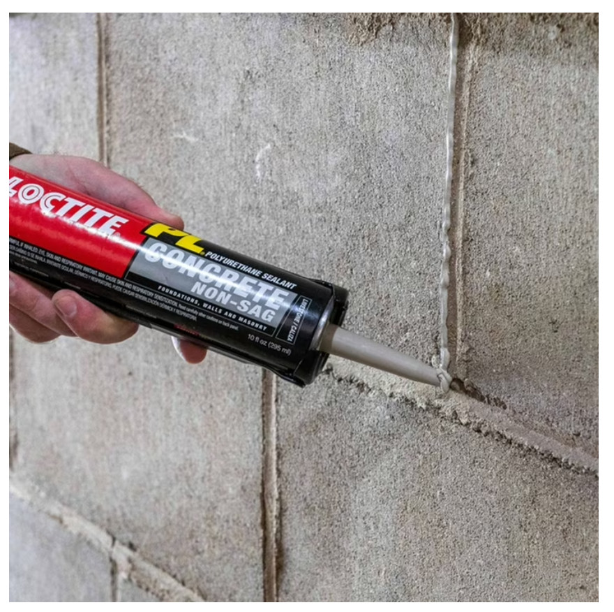 Loctite Pl Polyurethane Sealant Concrete Non-Sag, Pack of 1, Gray 10 fl oz Cartr