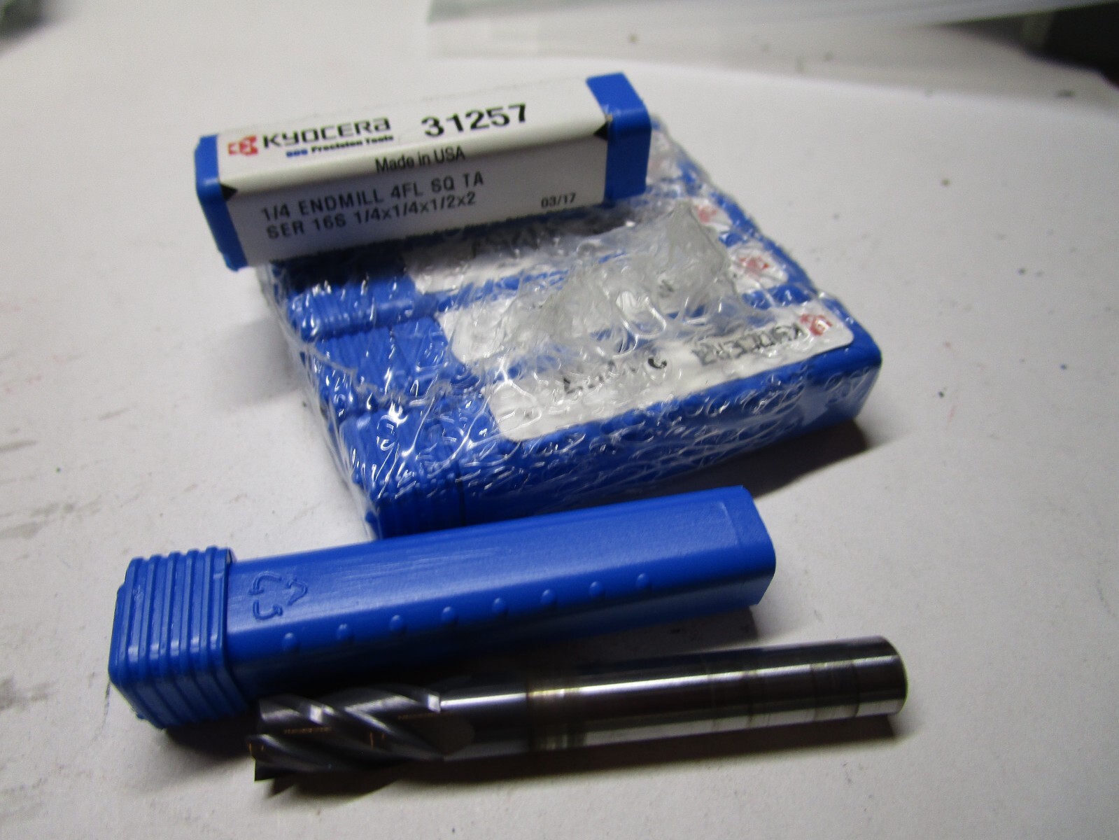 0.2500 Dia x 2.0000 OAL 4 Flute 30° Carbide TA Square End Mill QTY 6