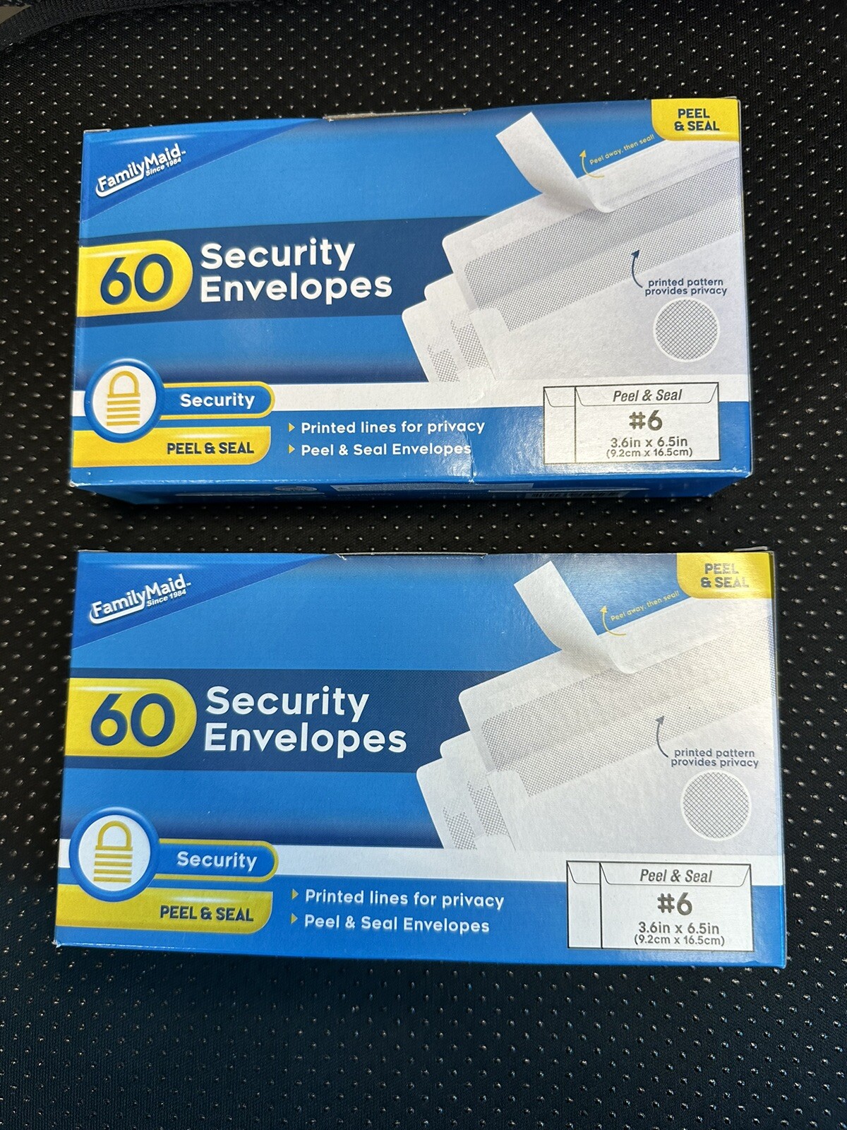 2 Boxes Total 120 Peel & Self Seal White Security Envelopes 3.6 in X 6.5 in