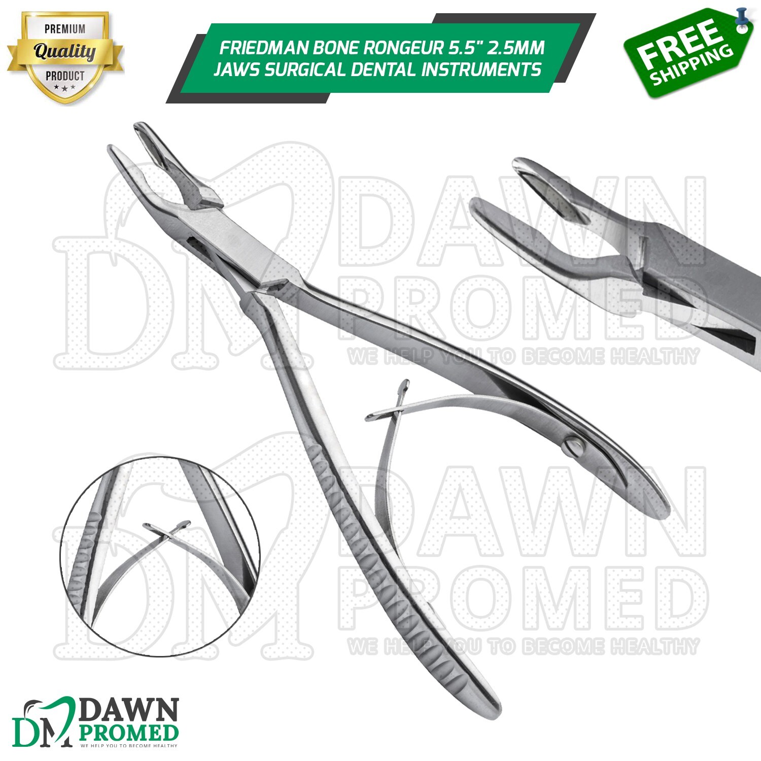 Friedman Bone Rongeur 5.5″ 2.5mm Jaws Surgical Dental Instruments German Grade