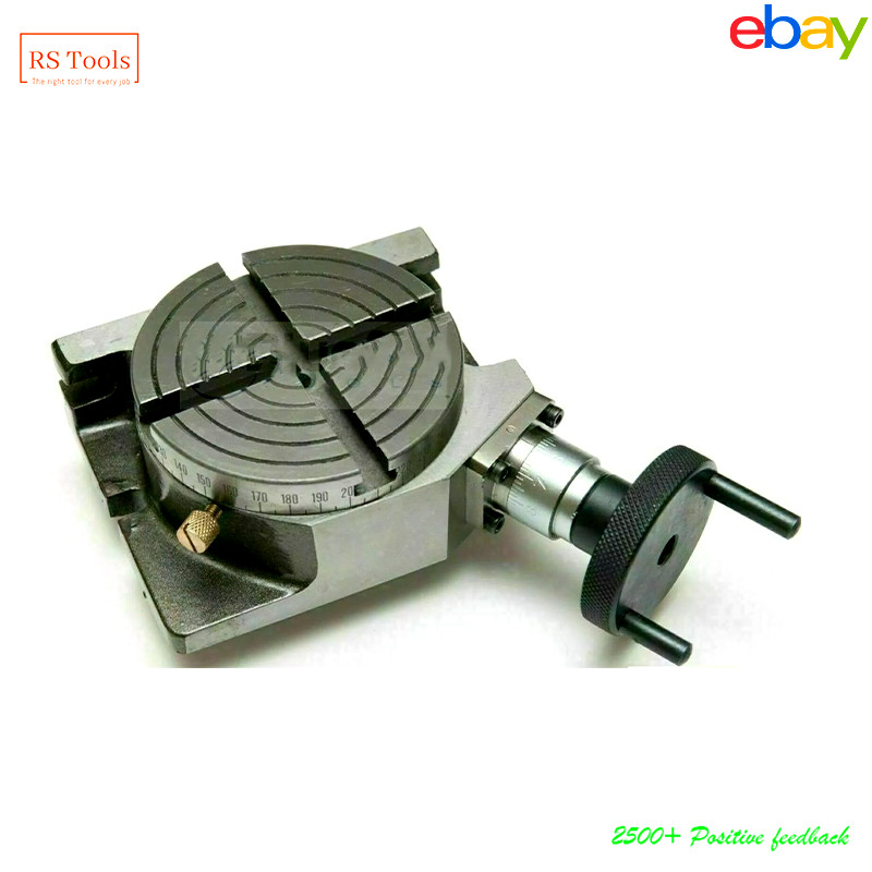 Rotary Table 4″/100mm With 100mm 4 JAW Independent Chuck USA RSTOOLS