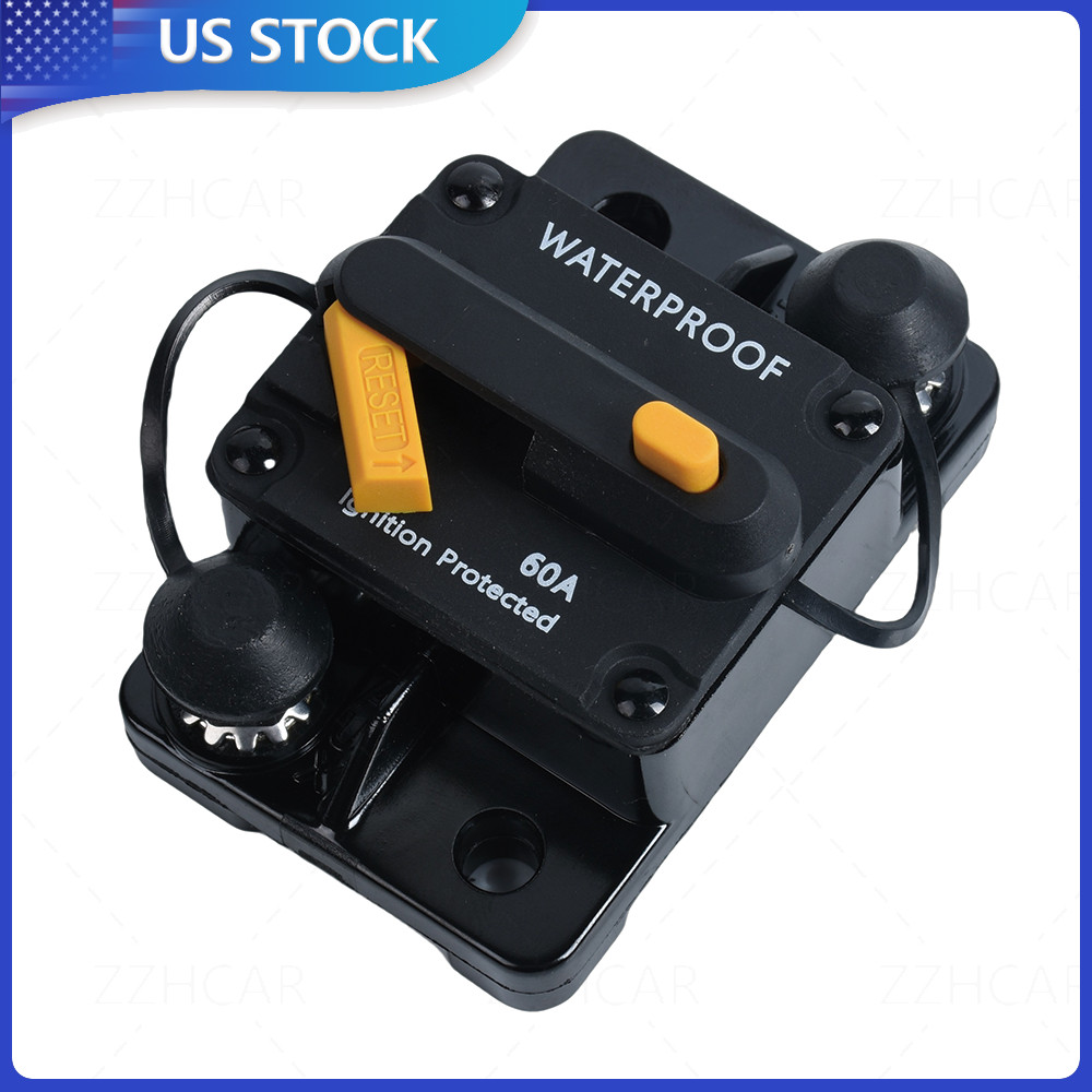 30A-300A Amp Waterproof Circuit Breaker Auto/Marine/Solar 12-48V DC Manual Reset