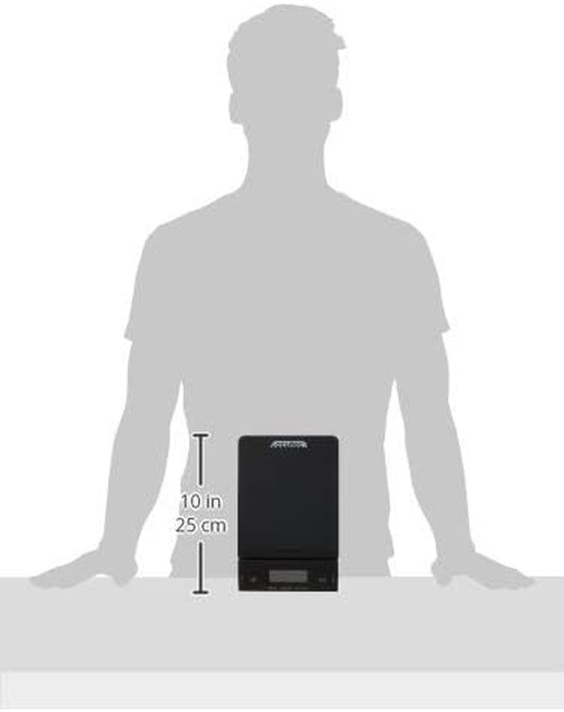 50 Lb All-In-One Black Digital Shipping Postal Scale with Adapter (W-8250-50B)