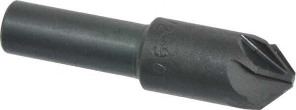 MA Ford 79050003 HSS 90° Countersink: 1/2″ Head Diam, 3/8″ Shank, 6 Flutes