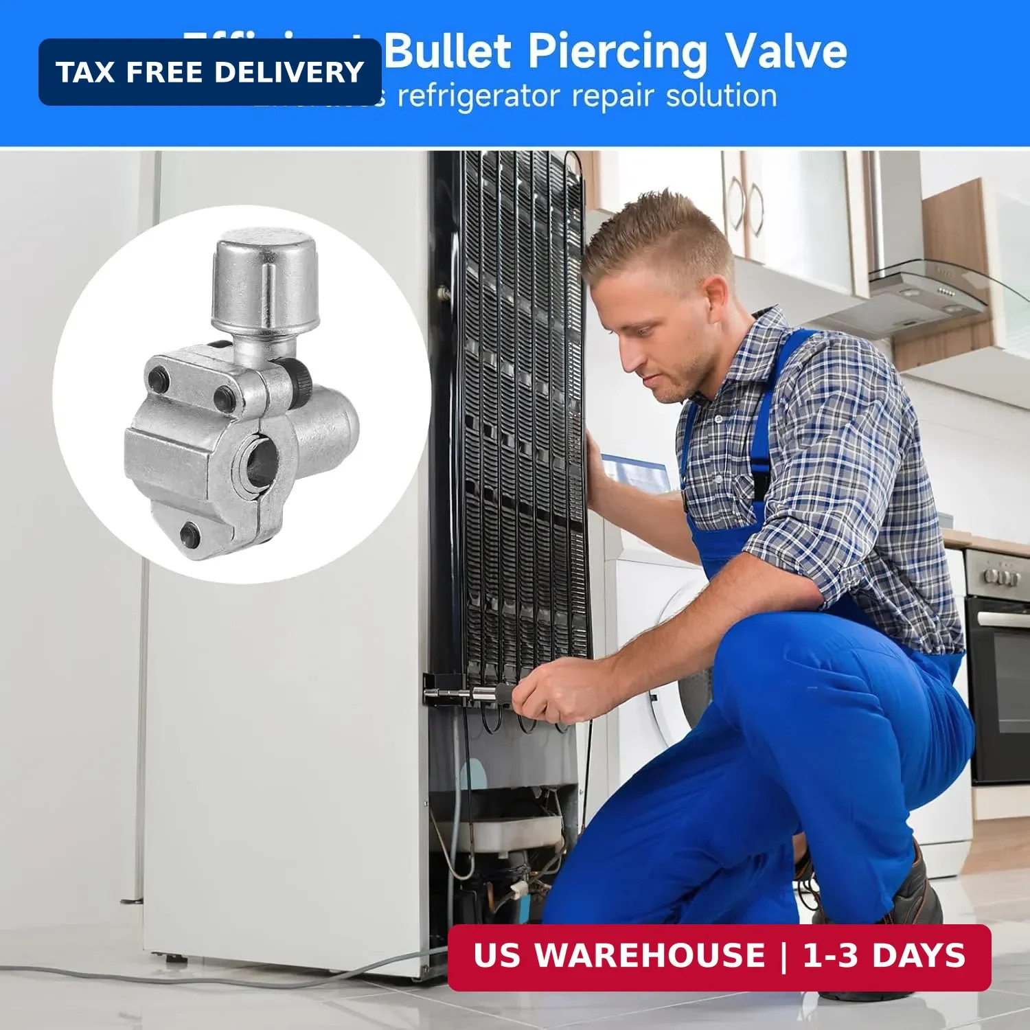 10 Pcs Bullet Piercing Valves, BPV-31 Piercing Valve for Refrigerators HVAC, Com