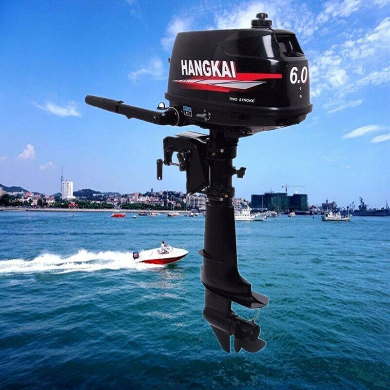 7.5HP HANGKAI Outboard Motor 2-4 Stroke Fishing Boat Engine Water/ Air Cooling