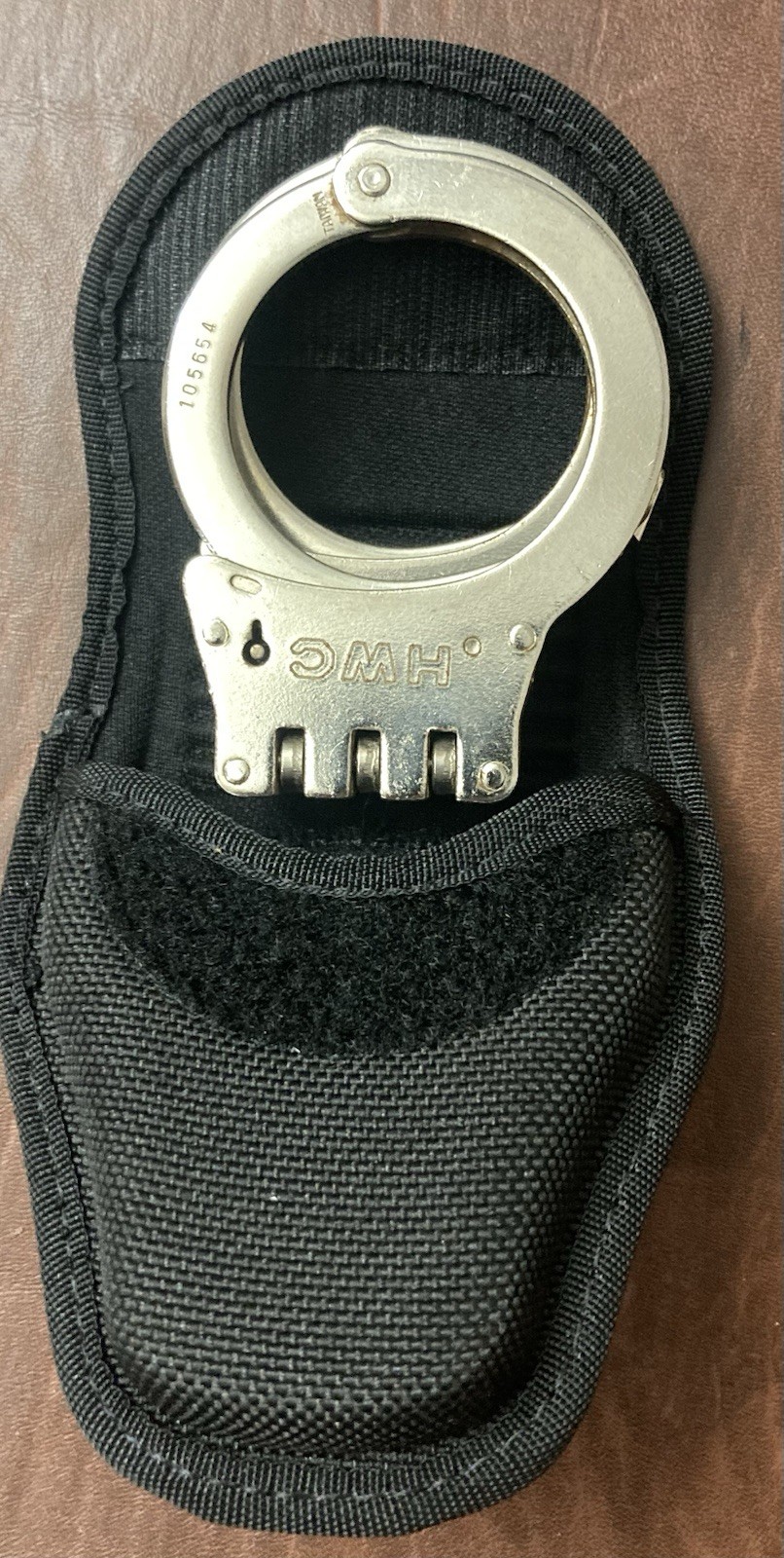 Bianchi AccuMold 7300 Covered Handcuff Case Black Hook & Loop MPN 23012